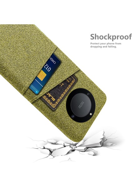 Onur Için X40 5g / X9A 5g / Magic5 Lite 5g Bez Doku Slip Anti-Slip Şok Geçirmez Kılıf Çift Kart Yuvaları Tasarım Sabit Pc Koruyucu Kabuk Telefon Kapağı (Yurt Dışından) fırsatları