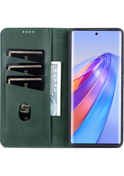 Onur Için Azns X40 5g / X9A 5g / Magic5 Lite 5g Cowhide Doku Doku Telefon Kılıfı (Yurt Dışından)