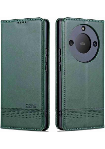 Onur Için Azns X40 5g / X9A 5g / Magic5 Lite 5g Cowhide Doku Doku Telefon Kılıfı (Yurt Dışından)