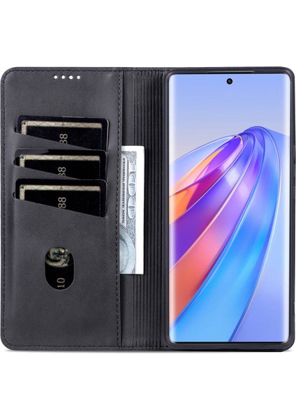 Onur Için Azns X40 5g / X9A 5g / Magic5 Lite 5g Cowhide Doku Doku Telefon Kılıfı (Yurt Dışından)