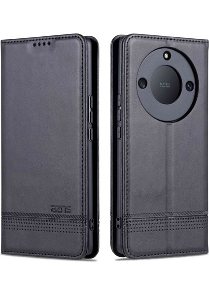 Onur Için Azns X40 5g / X9A 5g / Magic5 Lite 5g Cowhide Doku Doku Telefon Kılıfı (Yurt Dışından)