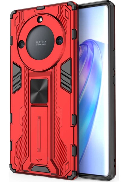 Onur Için X40 5g / X9A 5g / Magic5 Lite 5g Kickstand Koruyucu Telefon Kasası Damla Geçirmez Sert Pc Yumuşak Tpu Hibrid Kapak (Yurt Dışından)