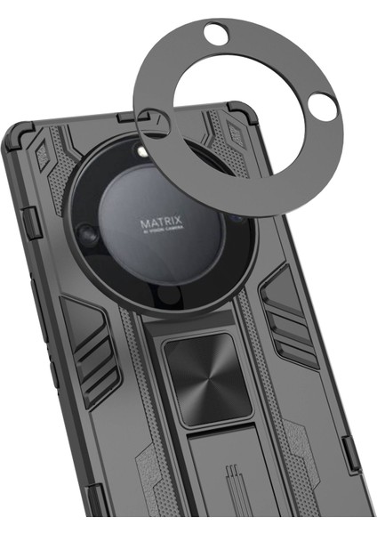 Onur Için X40 5g / X9A 5g / Magic5 Lite 5g Kickstand Koruyucu Telefon Kasası Damla Geçirmez Sert Pc Yumuşak Tpu Hibrid Kapak (Yurt Dışından)