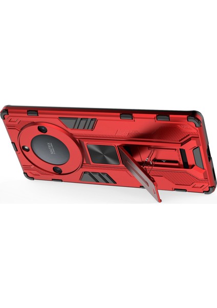 Onur Için X40 5g / X9A 5g / Magic5 Lite 5g Kickstand Koruyucu Telefon Kasası Damla Geçirmez Sert Pc Yumuşak Tpu Hibrid Kapak (Yurt Dışından)