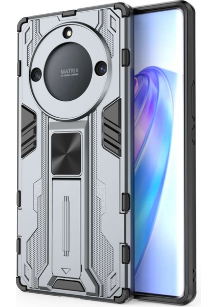 Onur Için X40 5g / X9A 5g / Magic5 Lite 5g Kickstand Koruyucu Telefon Kasası Damla Geçirmez Sert Pc Yumuşak Tpu Hibrid Kapak (Yurt Dışından)