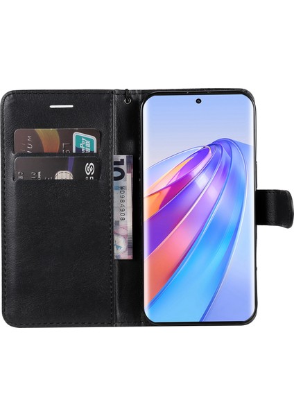 Kt Deri Serisi-2 Şok Geçirmez Telefon Kılıfı Onur X40 5g / X9A 5g / Magic5 Lite 5g, Pu Deri Flip Cüzdan Kapağı Düz ​​renk Manyetik Kapatma Stand Telefon Kabuğu Kayış (Yurt Dışından)