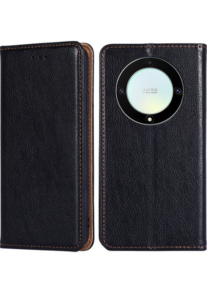 Onur Için X40 5g / X9A 5g / Magic5 Lite 5g Pu Deri Deri Cüzdan Telefon Kılıfı Manyetik Kapalı Otomatik Kapalı Şok Geçirmez Stand Kapağı (Yurt Dışından)