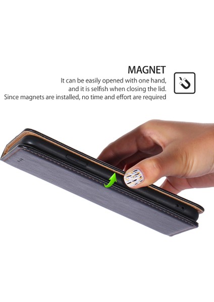Onur Için X40 5g / X9A 5g / Magic5 Lite 5g Pu Deri Deri Cüzdan Telefon Kılıfı Manyetik Kapalı Otomatik Kapalı Şok Geçirmez Stand Kapağı (Yurt Dışından)