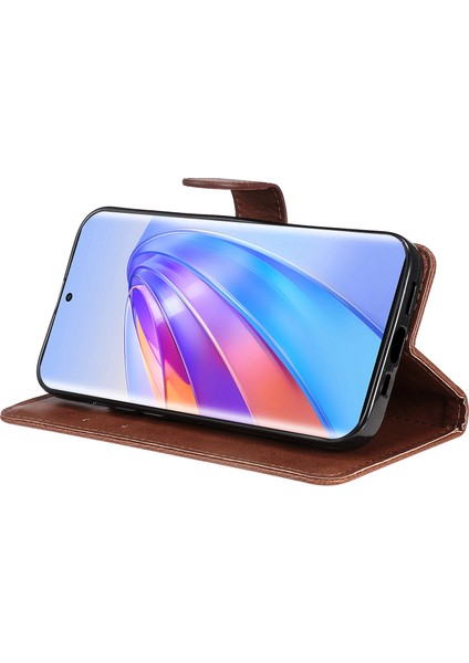 Kt Deri Serisi-2 Şok Geçirmez Telefon Kılıfı Onur X40 5g / X9A 5g / Magic5 Lite 5g, Pu Deri Flip Cüzdan Kapağı Düz ​​renk Manyetik Kapatma Stand Telefon Kabuğu Kayış (Yurt Dışından)