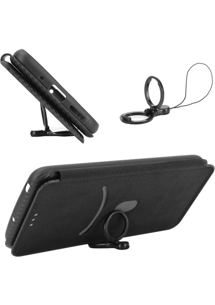Onur Için X9 5G/X30/MAGIC4 Lite 5g Karbon Fiber Doku Pu Deri Yumuşak Tpu Folio Flip Cover Card Yuvası Stand Manyetik Otomatik Absorbed Kasa (Yurt Dışından)
