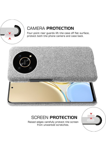 Onur Için X30/X9 5g/magic 4 Lite 5g Düz Renkli Bez Kaplamalı Telefon Kılıfı Kapak Kapak Sert Pc Koruyucu Kapak (Yurt Dışından) indirimleri