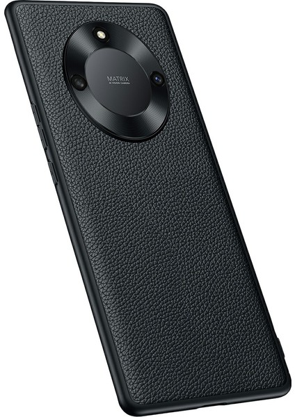 Şeref Için Koruyucu Kılıf X40 5g / X9A 5g / Magic5 Lite 5g Anti-Damla Telefon Kabuğu Yumuşak Tpu + Pc + Cowhide Deri Kaplamalı Telefon Kılıfı Metal Lens Çerçevesi (Yurt Dışından)