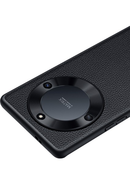 Şeref Için Koruyucu Kılıf X40 5g / X9A 5g / Magic5 Lite 5g Anti-Damla Telefon Kabuğu Yumuşak Tpu + Pc + Cowhide Deri Kaplamalı Telefon Kılıfı Metal Lens Çerçevesi (Yurt Dışından)