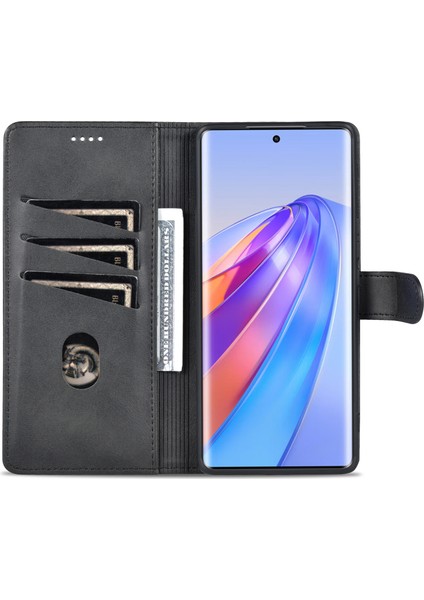 Azns Onur X40 5g / X9A 5g / Sihirli5 Lite 5g Telefon Koruyucu Flip Kapak Şok Geçirmez Pu Deri + Tpu Iç Kasa Standı (Yurt Dışından) modelleri