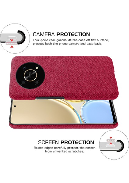 Onur Için X30/X9 5g/magic 4 Lite 5g Düz Renkli Bez Kaplamalı Telefon Kılıfı Kapak Kapak Sert Pc Koruyucu Kapak (Yurt Dışından) indirimleri