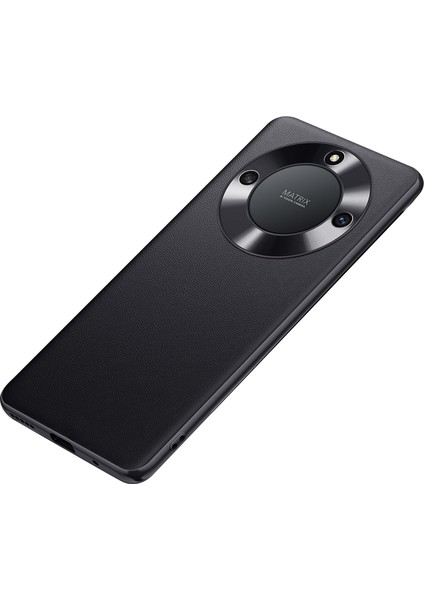 Honor X9A 5g / Magic5 Lite 5g, Metal Lens Tasarım Dokulu Pu Deri Kaplama Tpu + Pc Koruyucu Koruyucu Kapak (Yurt Dışından)