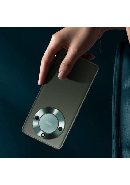 Honor X9A 5g / Magic5 Lite 5g, Metal Lens Tasarım Dokulu Pu Deri Kaplama Tpu + Pc Koruyucu Koruyucu Kapak (Yurt Dışından)