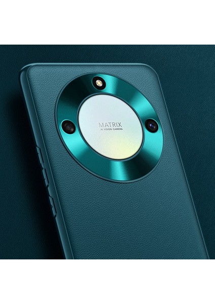 Honor X9A 5g / Magic5 Lite 5g, Metal Lens Tasarım Dokulu Pu Deri Kaplama Tpu + Pc Koruyucu Koruyucu Kapak (Yurt Dışından)