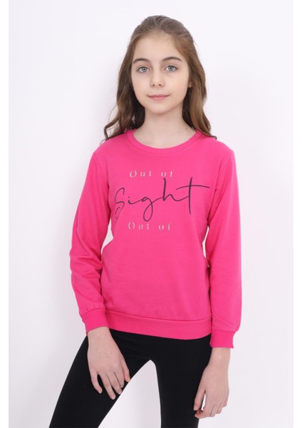 E Çocuk Out Of Sight Baskılı Sweatshirt ECCK-OLC-3895-6