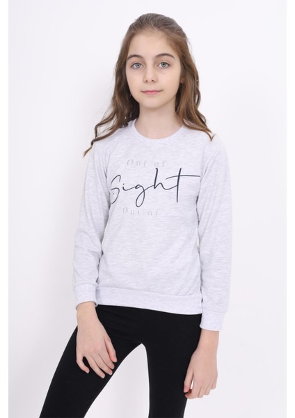 E Çocuk Out Of Sight Baskılı Sweatshirt ECCK-OLC-3895-6