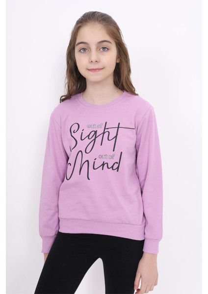 E Çocuk Out Of Sight Baskılı Sweatshirt ECCK-OLC-3895-6