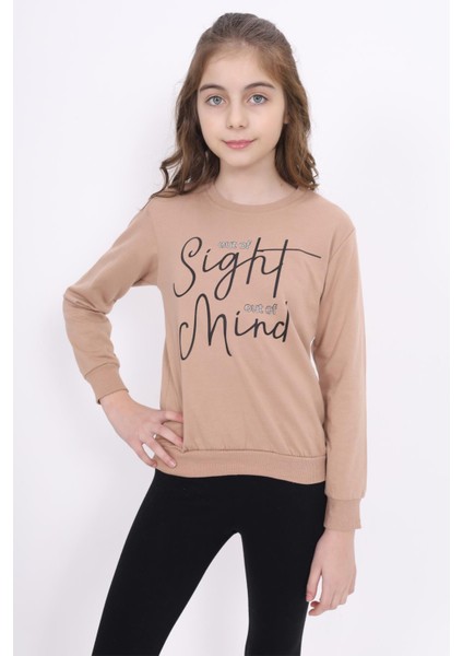 E Çocuk Out Of Sight Baskılı Sweatshirt ECCK-OLC-3895-6