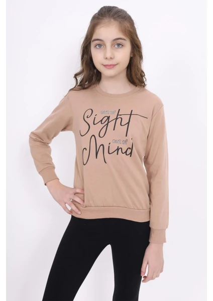 Out Of Sight Baskılı Sweatshirt ECCK-OLC-3895-6