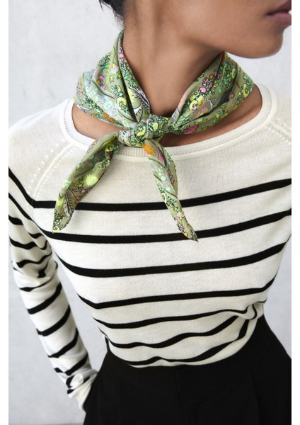 Yeşilçiçek Desenli Bandana modelleri