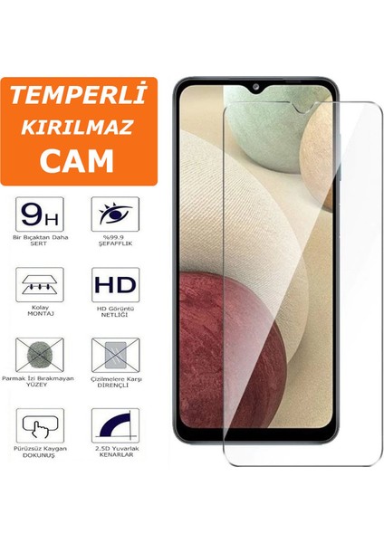 Samsung Galaxy A20S Ekran Koruyucu 9h Temperli Cam Sert Şeffaf