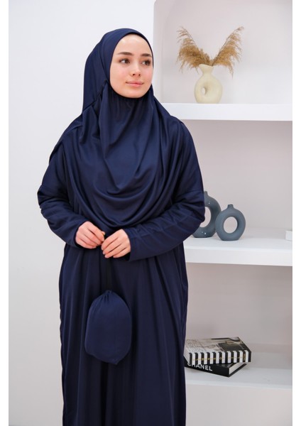 Tek Parça Namaz Elbisesi N2303 Lacivert