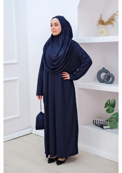 Tek Parça Namaz Elbisesi N2303 Lacivert