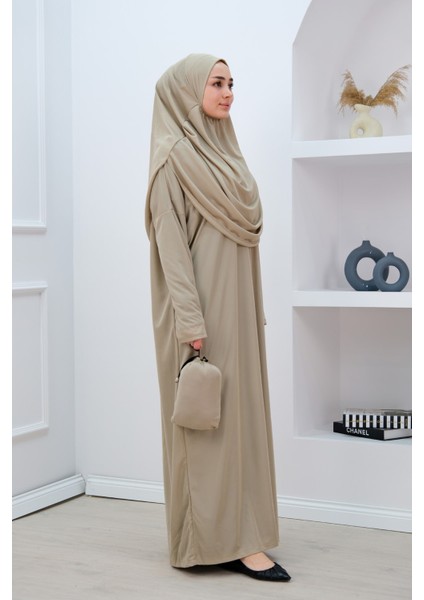 Tek Parça Namaz Elbisesi N2301 Vizon