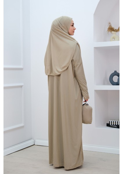 Tek Parça Namaz Elbisesi N2301 Vizon