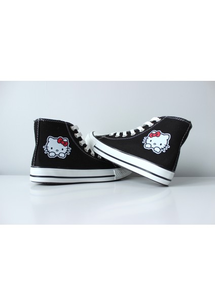 Hello Kitty Siyah Kanvas Ayakkabı