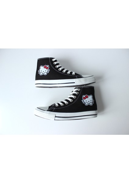 Hello Kitty Siyah Kanvas Ayakkabı