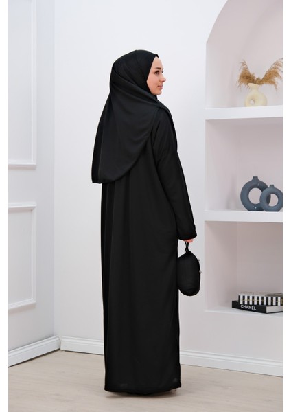 Tek Parça Namaz Elbisesi N2302 Siyah