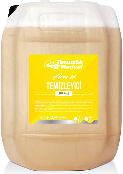 Temizlik Madeni Araç Içi Temizleyici P4 - 20 Lt