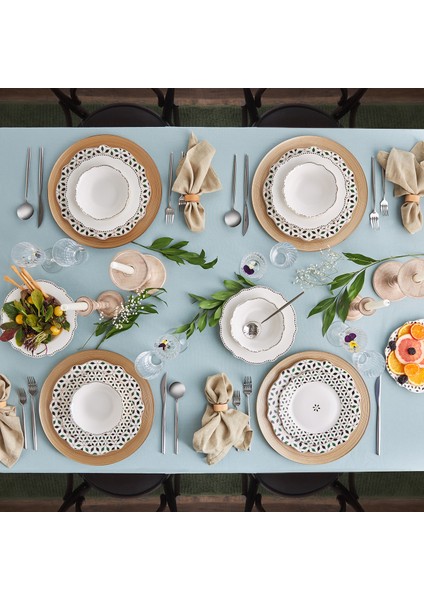 Almond Tropez 24 Parça 6 Kişilik Porselen Yemek Takımı modelleri