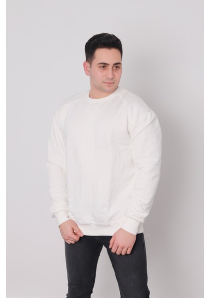 FK Fashion Erkek Beyaz Sweatshirt 22FK0119