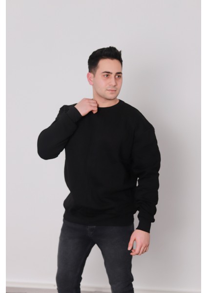 FK Fashion Erkek Siyah Sweatshirt 22FK0119