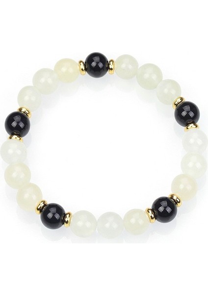 Sertifikalı Obsidyen & Sitrin Doğal Taş Bileklik 8mm