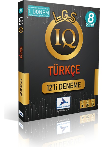 Paraf Yayınları 2023 LGS 8. Sınıf 1. Dönem IQ Türkçe 12'li Deneme