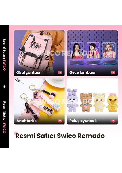 Swico Remado K-Pop Black Pink Anahtarlık (Yurt Dışından)