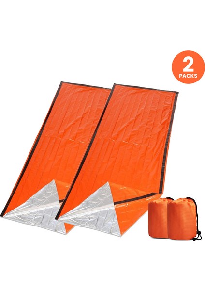 Acil Hayatta Kalma Uyku Tulumu 2'li Paket (Yurt Dışından)