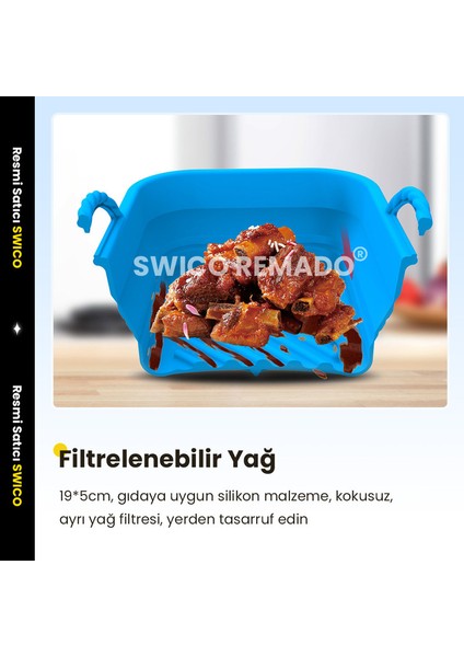 Swico Remado Katlanabilir Hava Fritöz Silikon Astar 1 Adet (Yurt Dışından)