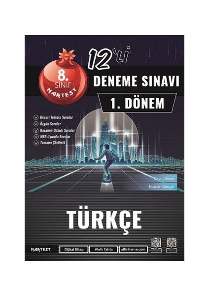 8. Sınıf 1. Dönem Mod 12 Türkçe Deneme Sınavı - Nartest Yayınları