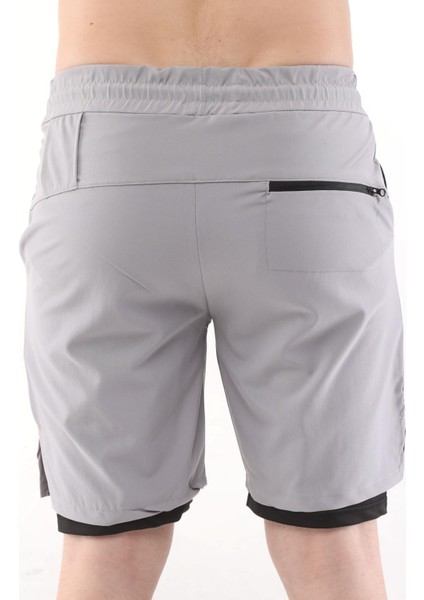 Ghassy Co Erkek Running Hızlı Kuruma Micropolyester Arka Fermuar Cepli ve Havlu Halkalı Antrenman Futbol Fitness Kısa Taytlı Şort indirimleri