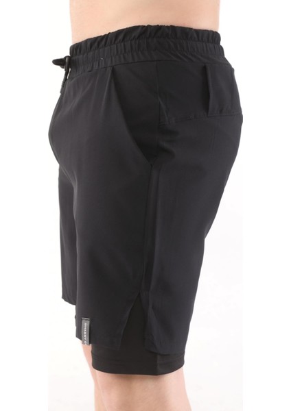 Ghassy Co Erkek Running Hızlı Kuruma Micropolyester Arka Fermuar Cepli ve Havlu Halkalı Antrenman Futbol Fitness Kısa Taytlı Şort fırsatları