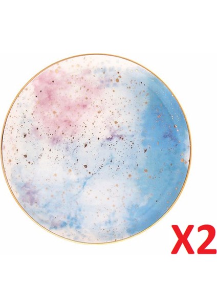 Cosmos Desen Düz Tabak 17CM 2'li 04ALM006681