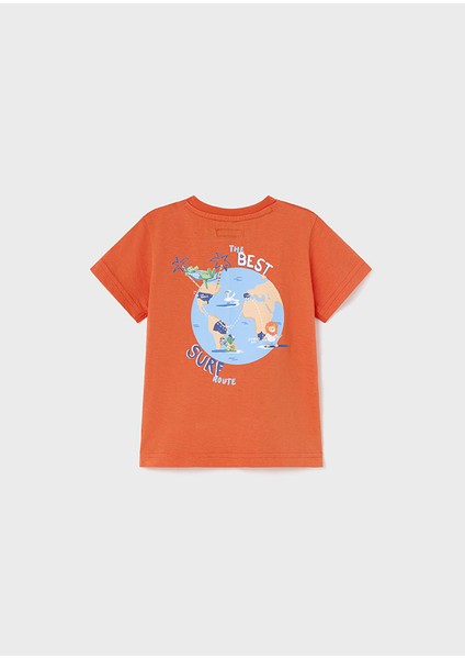Erkek Bebek Baskılı T-Shirt Turuncu 1019 modelleri